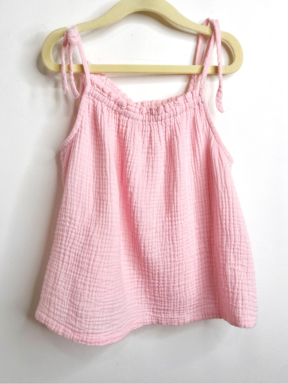 Vineyard Vines Girls' Pink Gauze Tie-Shoulder Swing Top Size M Pink